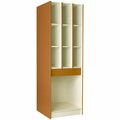 I.D. Systems Oak Storage Cabinet 9x8'' Compartments, 1x25.5'' Compartment - 89426 278429 Z024. 53826429Z024